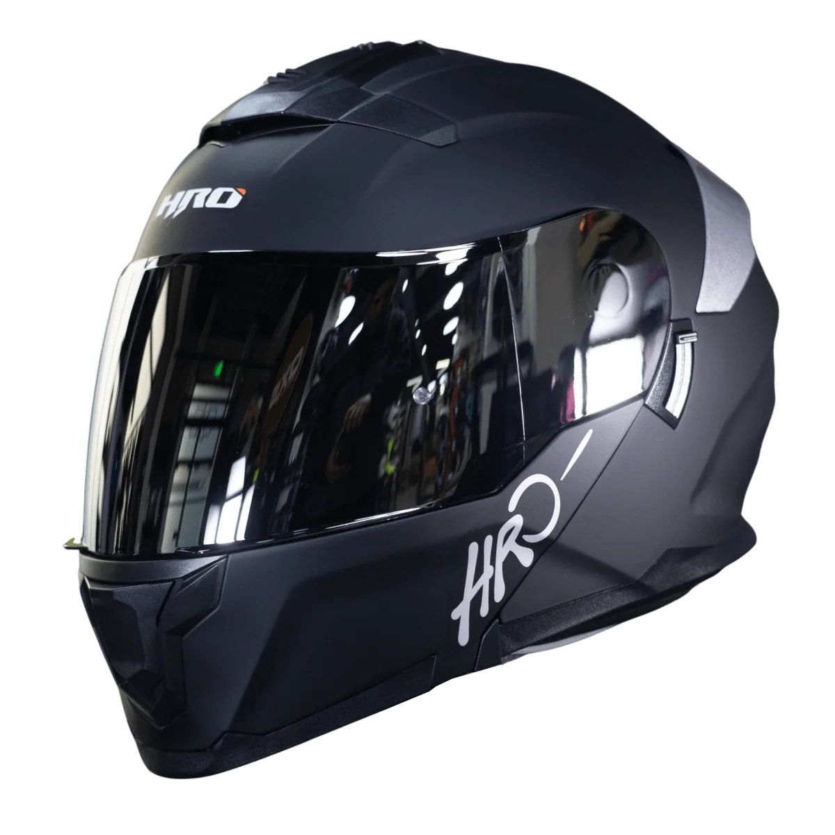 CASCO ABATIBLE HRO 3440DV SOLID NEGRO MATTE SILVER