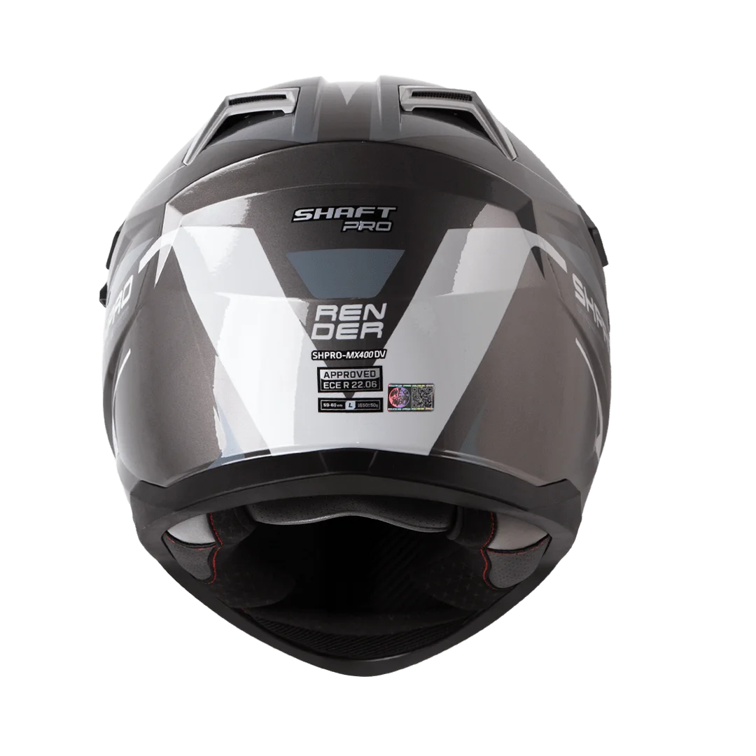 CASCO SHAFT MULTIPROPOSITO MX400 DV RENDER GRIS AZUL