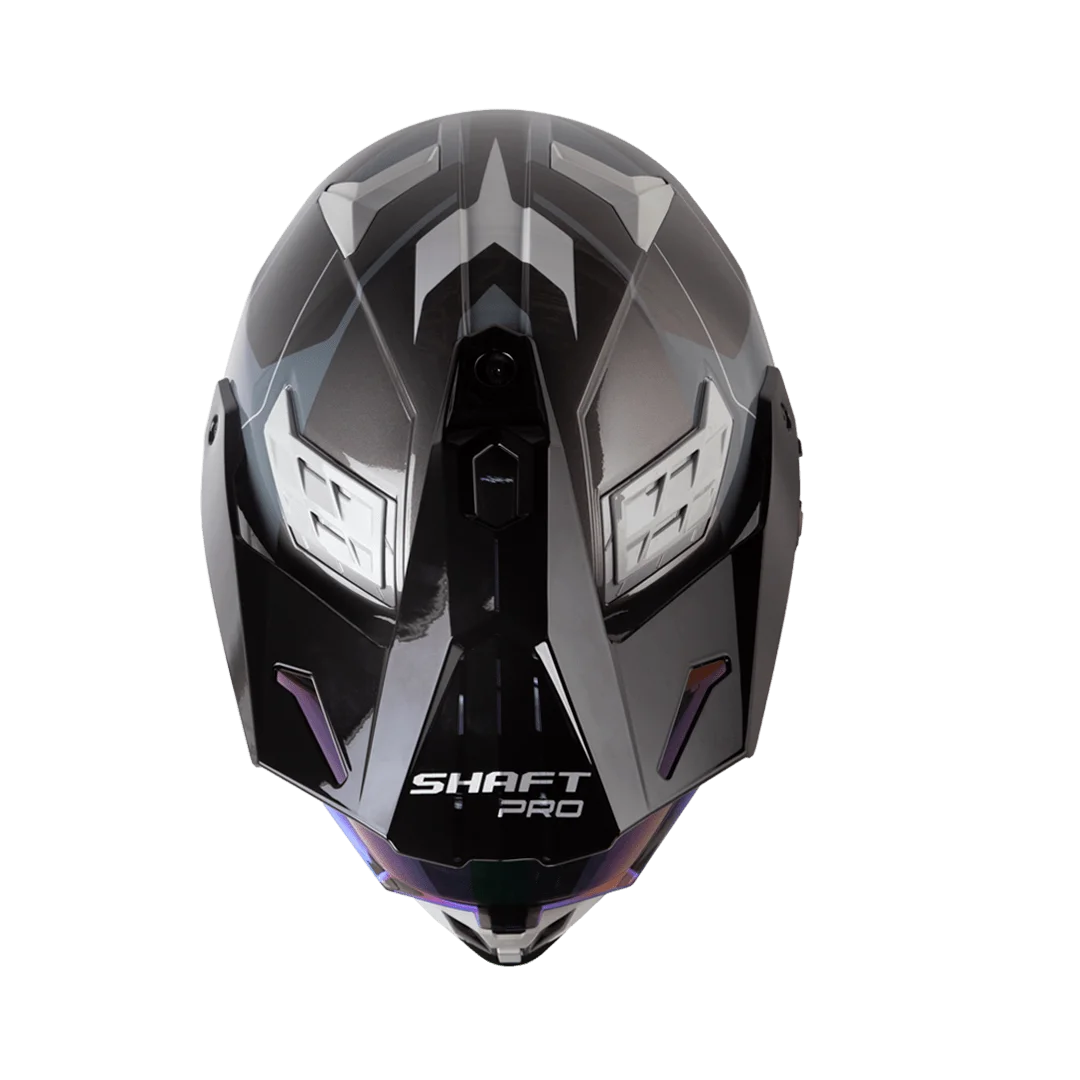 CASCO SHAFT MULTIPROPOSITO MX400 DV RENDER GRIS AZUL