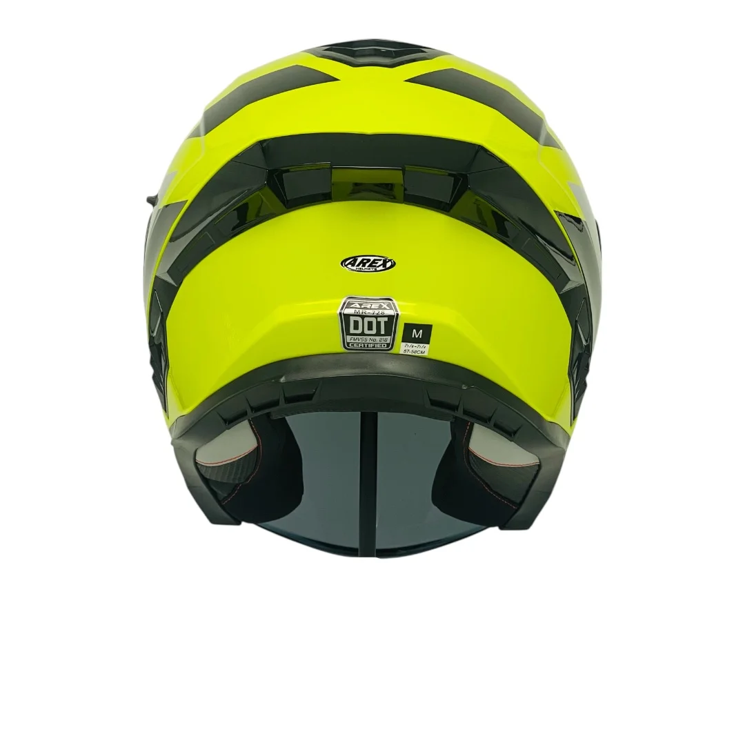 CASCO AREX MR-728 + VISOR CITY AMARILLO NEGRO