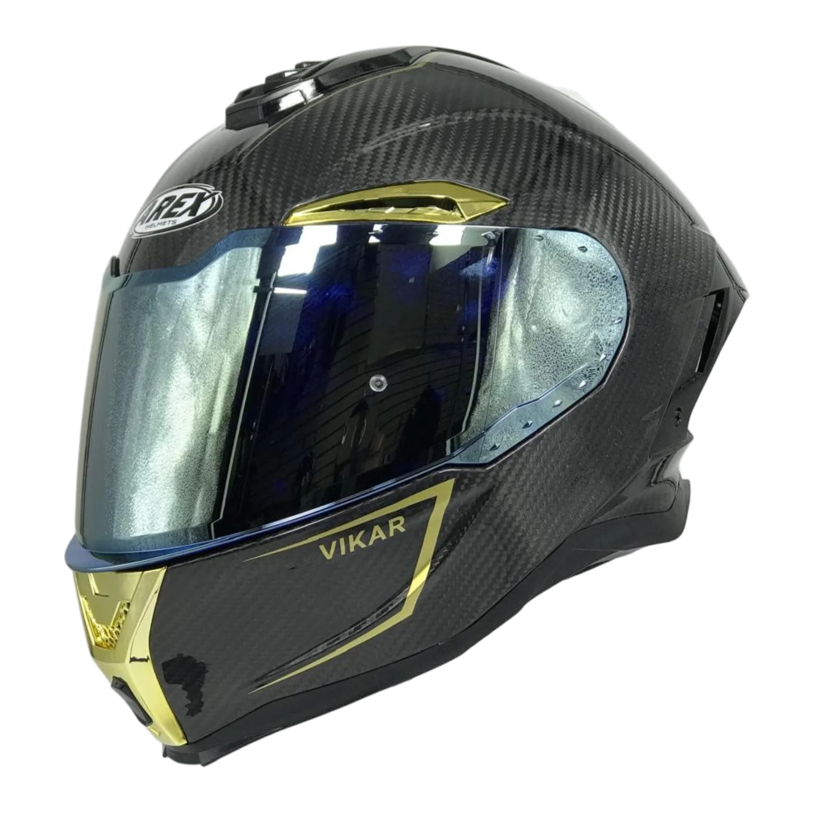 CASCO AREX MR-903 CARBON + VISOR + ANTIFOG VIKAR AMARILLO