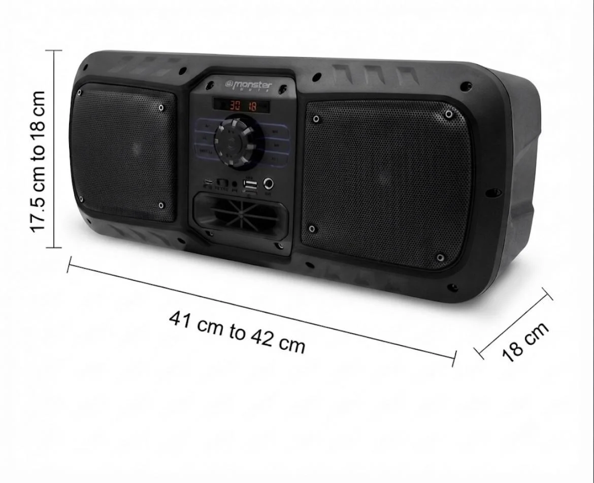 ELEK PARLANTE MOD KTS-1082 NEGRO DOBLE 4¨RADIO FM BLUETOOTH