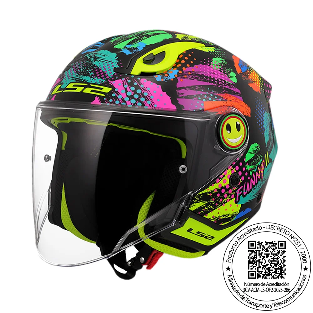 CASCO NIÑO LS2 OF622 FUNNY II JOY NEGRO