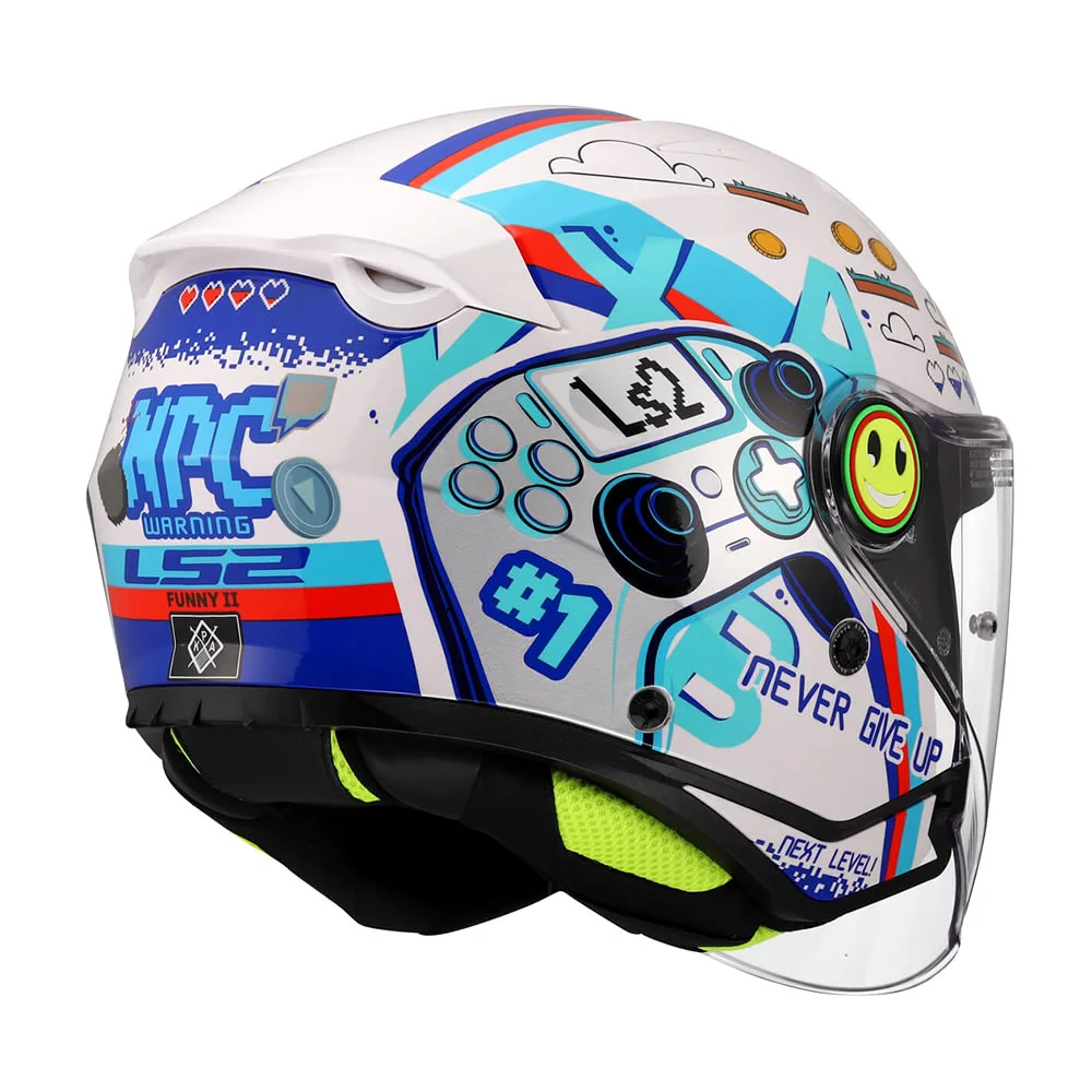 CASCO LS2 OF622 FUNNY II NEXT LEVEL BLANCO