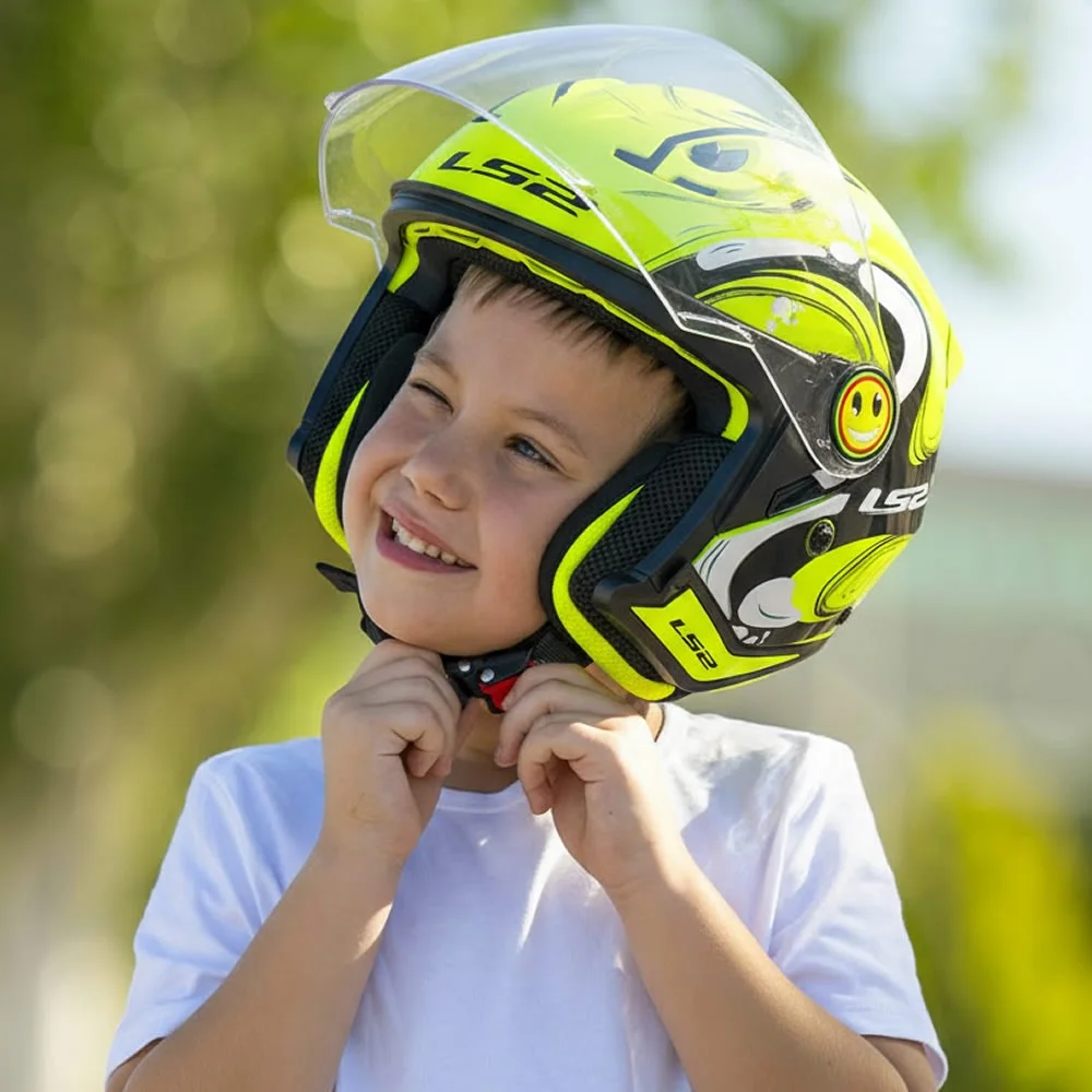 CASCO NIÑO LS2 OF622 FUNNY II JR GLUP AMARILLO