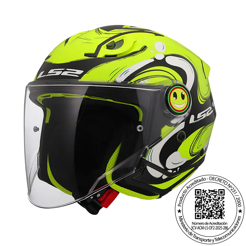 CASCO NIÑO LS2 OF622 FUNNY II JR GLUP AMARILLO