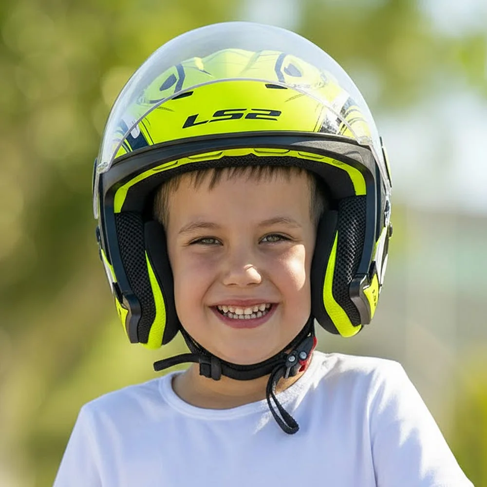 CASCO NIÑO LS2 OF622 FUNNY II JR GLUP AMARILLO